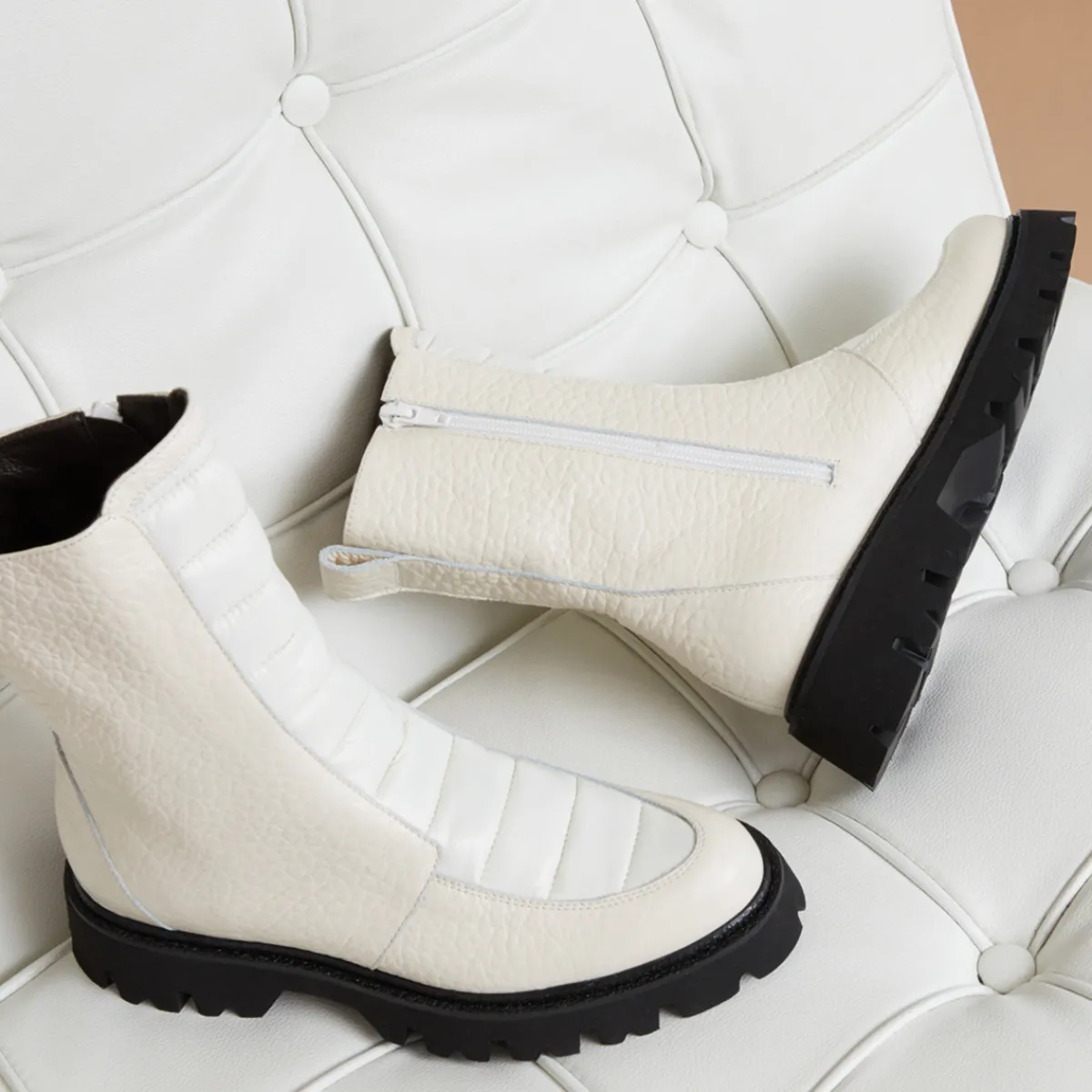 Damen Brunate Boots*Art.18252 Albino Bianco