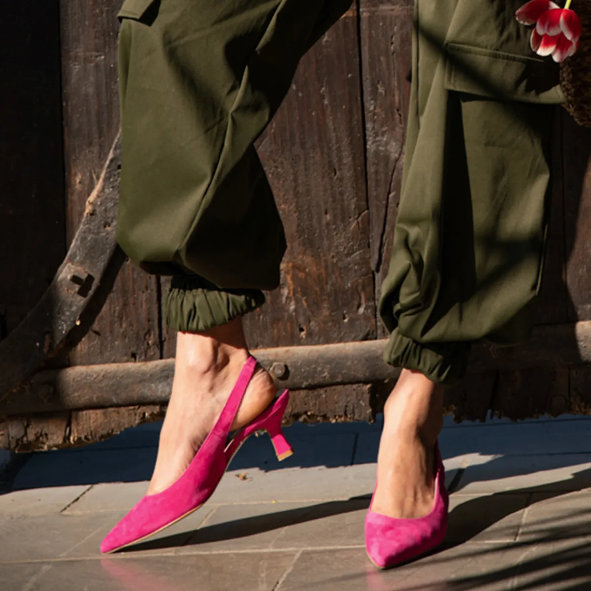 Damen Maripé Peeptoes & Slingpumps*Art.Johanna V.2 Fuxia