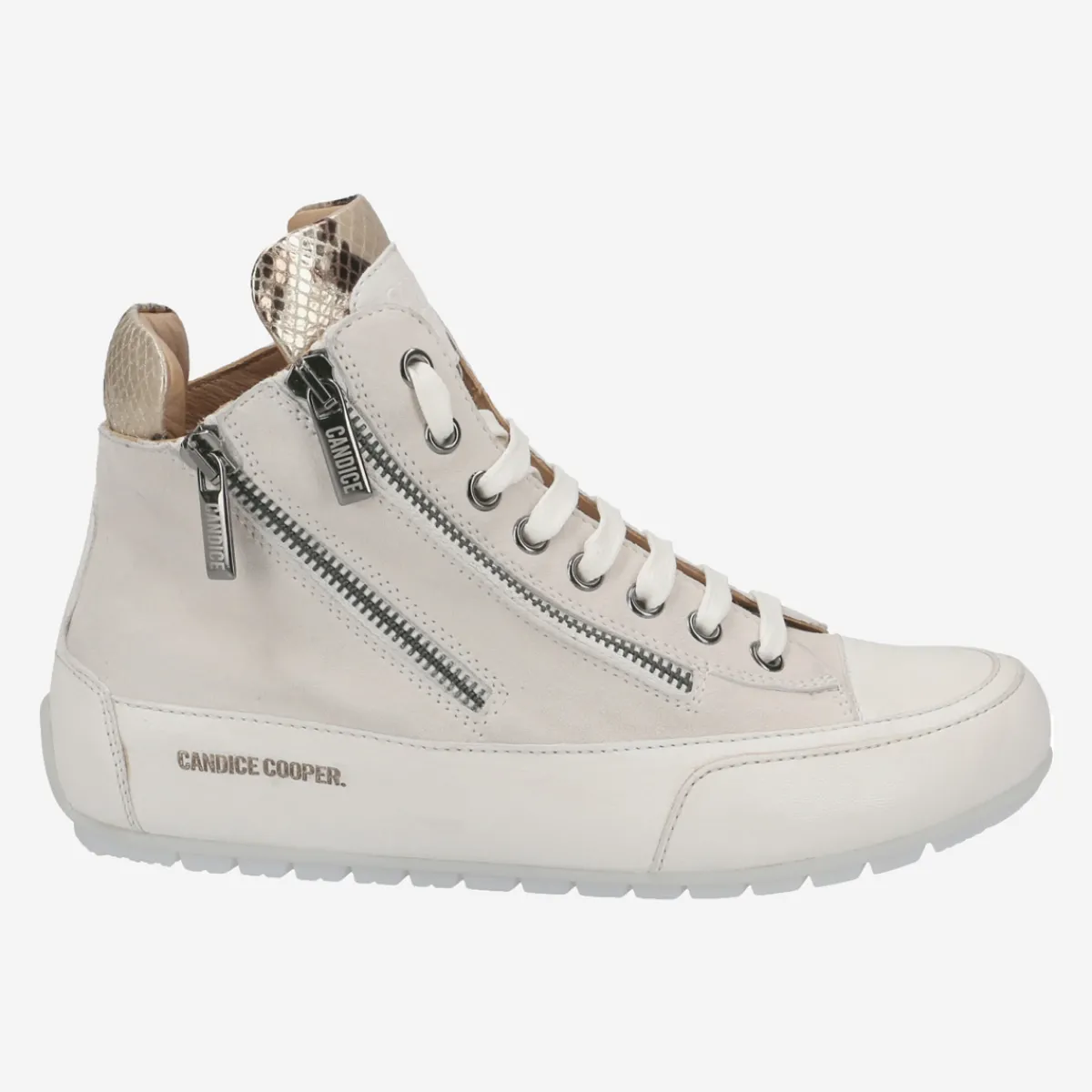 Damen Candice Cooper Sneaker*Art.Lucia Zip Panna
