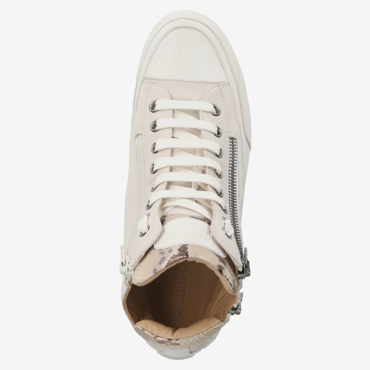 Damen Candice Cooper Sneaker*Art.Lucia Zip Panna