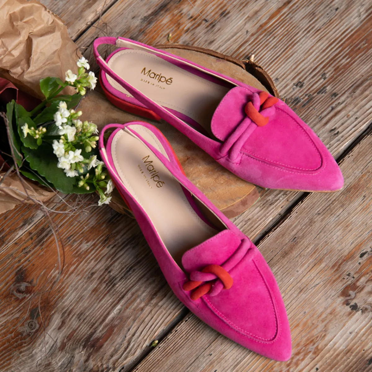 Damen Maripé Peeptoes & Slingpumps*Art.Silvia V.4 Fuxia