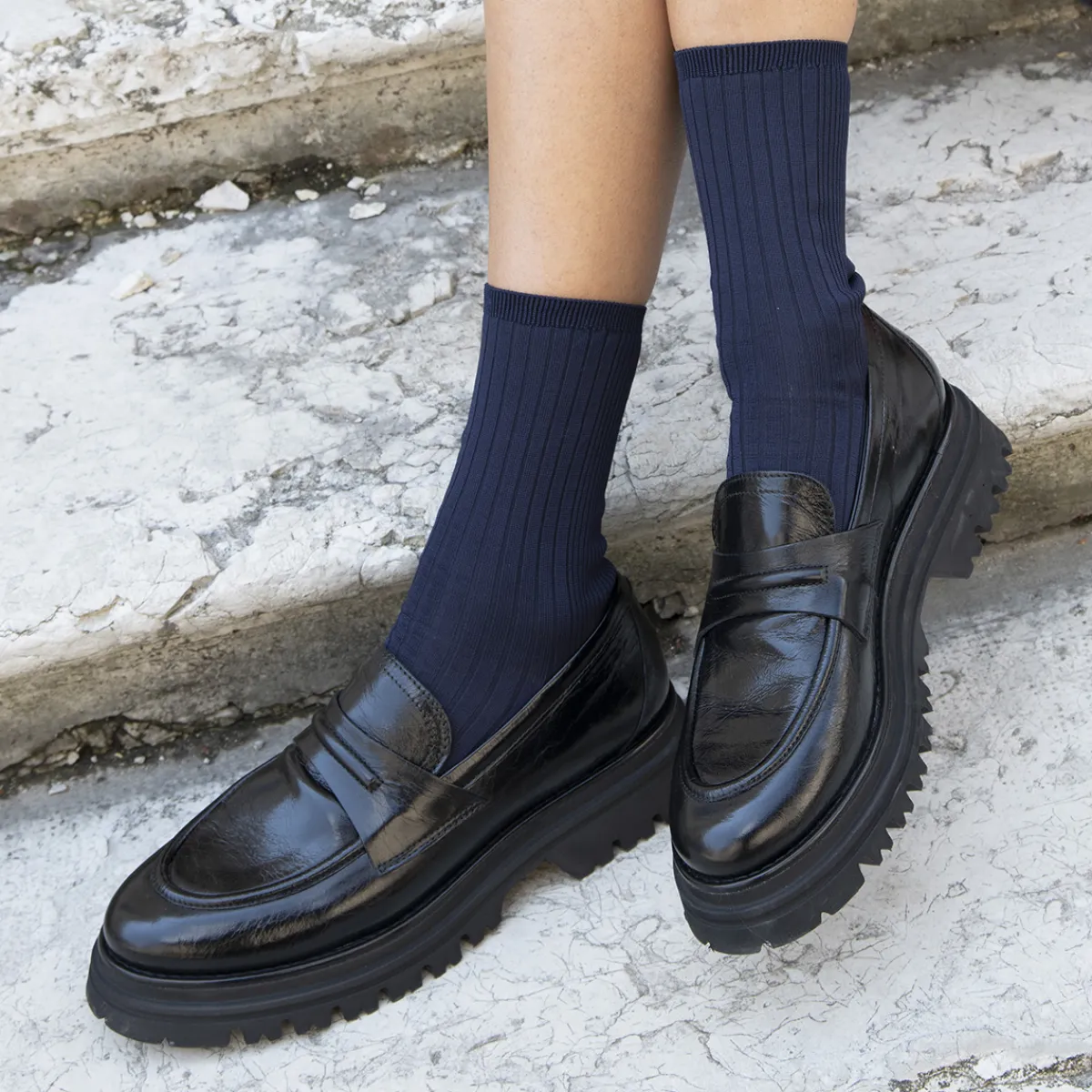 Damen Maripé Slipper & Mokassin*Art.Tiziana Blu Scuro
