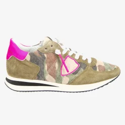 Damen Philippe Model Sneaker*Art.Trpx Camouflage Neon
